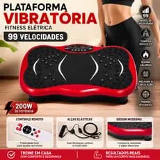Plataforma Vibratória Slim Fitness Anti Celulite 99 Velocidades Controle Remoto 110V