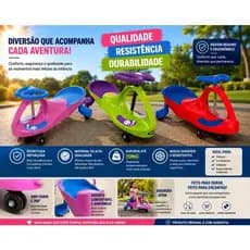 Carrinho Super Car Até 100kg Alta Resistência Qualidade Premium Infantil e Adulto - Rodopio