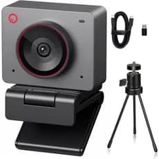 OBSBOT Meet 2 Webcam 4K 60 FPS para PC com Sensor de 1/2” Enquadramento e Foco Automático AI, Modo Beleza Leve HDR