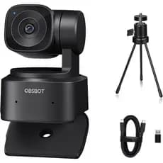 OBSBOT Tiny SE Webcam 1080p 100FPS PTZ AI Zoom 4X Rastreamento Automático Chamada de Vídeo e Transmissão ao Vivo