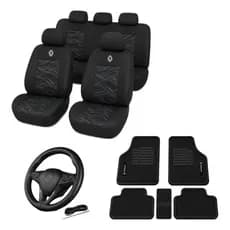 Kit Capa Banco + Tapete + Capa Volante Linha Renault