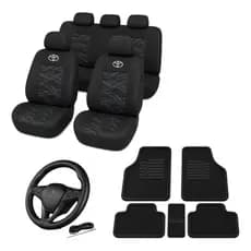 Kit Capa Banco + Tapete + Capa Volante Linha Toyota