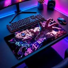 Mouse Pad Gamer Demon Slay Antiderrapante Grande 70x35 80x35 90x40 90x50 cm Anime Borda Costurada