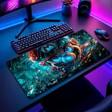Mouse Pad Gamer Mari Antiderrapante Grande 70x35 80x35 90x40 90x50 cm Borda Costurada