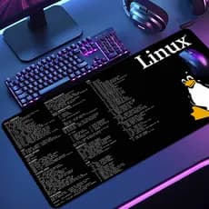 Mouse Pad Gamer Grande Antiderrapante Premium Diversas Estampas Tema Atalho Linux