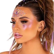 Adesivo Carnaval Pedras Tipo Strass Rosto Facial Autocolante Maquiagem Brilho Corpo