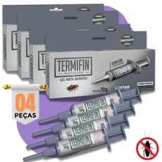 Mata Barata em Gel Termifin Seringa Veneno inseticida 10G 4 Unidades