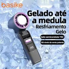 Basike 2026 Ventilador portátil mini refrigeração display digital 6000mAh Ventilador USB 18000RPM