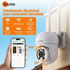 BASIKE Câmera de segurança a Prova D'água IP66 360° Visão Noturna Infravermelho ICSEE 1080P Zoom