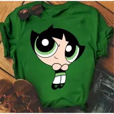 Camisetas Femeninas T-shirt Super Poderosas Docinho Lindinha Florzinha Malha Algodão