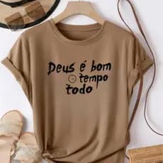 Tshirt Feminina Modelo Cristã Estampas Lindas Com Gola Redonda Para Todas Ocasiões