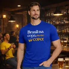 Camiseta Esportiva Brasil Copa 2026 Brasil na Copa eu no Copo Camisa Brasil Com o Seu Nome