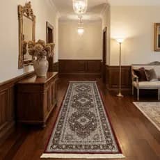Passadeira Tapete Persa Belga Clássico Lavável com Franjas Sala Quarto Luxo Macio e Durável