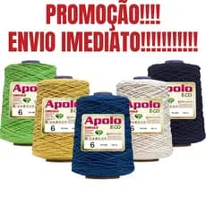 Barbante Apolo Eco Círculo Nº 06 600g - Algodão, Resistente e Sustentável para Crochê e Tricô