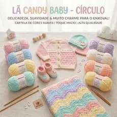 Lã Candy Baby Círculo 100g Fio Macio Para Bebê Tricô Crochê - Escolha A Cor