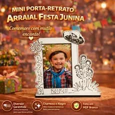 10 Lembracinha Mini Porta Retrato Arraiá  - Oferta 10 Unidades
