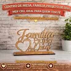 10 Lembrancinha Religiosa Fámilia Projeto De Deus - Mdf Igreja - Oferta 10 Unidades