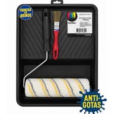 Kit Pintura Anti-Gotas Alto Padrão de Qualidade C/ Rolo 23cm + 3 Peças