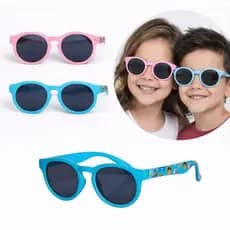 Óculos de Sol Infantil Flexível Retrô Maria Clara e JP Bebê/Criança