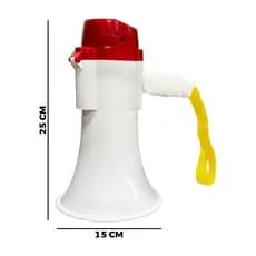 Megafone Profissional com Gravador de Áudio, Sirene e Música Amplificador de Som Regarregável Bivolt
