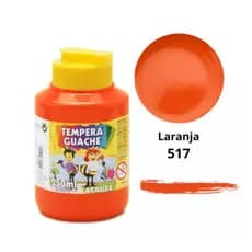 TINTA GUACHE TEMPERA 250ML LARANJA ACRILEX