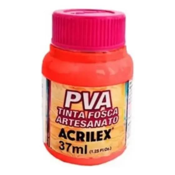 Tinta PVA Acrilex VERMELHO FOGO 507 37 ML Com 1 Unidades