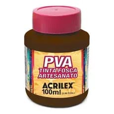 Tinta PVA Acrilex MARROM 531 100 ML Com 6 Unidades
