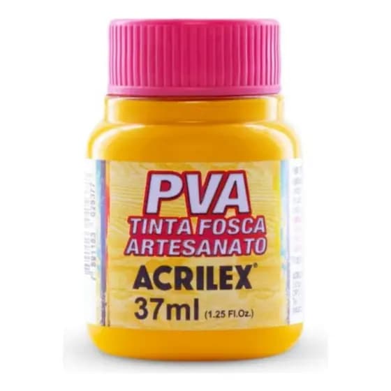 Tinta PVA Acrilex AMARELO O. 505 37ML Com 1 Unidades