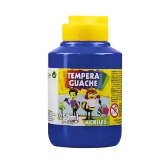 TINTA GUACHE TEMPERA 250 ML AZUL TURQUESA ACRILEX - C/03
