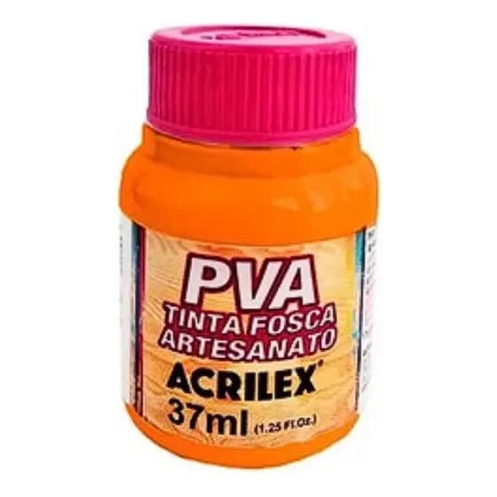 Tinta PVA Acrilex LARANJA 517 37 ML Com 2 Unidade