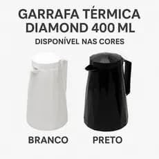 Garrafa Térmica Diamond 400ml Lyor – Preto ou Branco