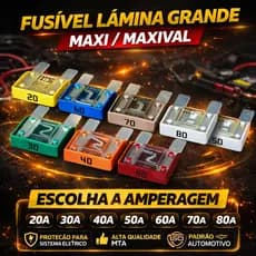 Fusível Lâmina Grande Maxi Maxival Original Mta Escolha Amp.