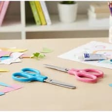 Kit 2 Tesouras Escolar Bazze Club 12cm