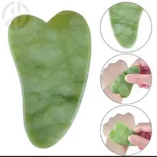Placa Massageadora de Pedra Natural Jade Gua Sha