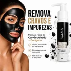 Máscara Facial Black Carvão Ativado Colágeno Removedora Cravos Limpeza Poros Abertos Peel Off 50g