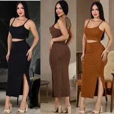 CONJUNTO SAIA LONGO CROPET EN MALHA RIVANA PREMIUN