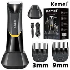 Aparador de Pelos Intimo Corporal Kemei KM-3208 Máquina de Aparar Pelos e Barbear Elétrica Unissex Depilador Corporal