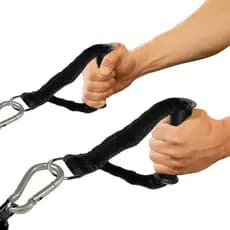 Puxador Profissional Estribo Crossover Manopla Pegada PVC Puxadores Nylon Remada Academia Fitness Puxada Braço Costa