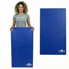 Colchonete de Academia Escola Espuma D50 Educação Fisica Fisioterapia Fitness Abdominal Pilates Azul