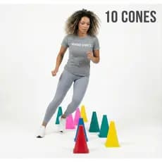 Kit 10 Cones de Agilidade Demarcatório Para Treino Funcional Academia Treinamento De Coordenação