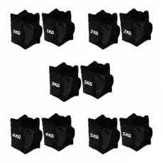 Kit Peso de Perna Tornozeleira 1kg ao 5kg Caneleira Para Exercício Fisioterapia Funcional Musculação