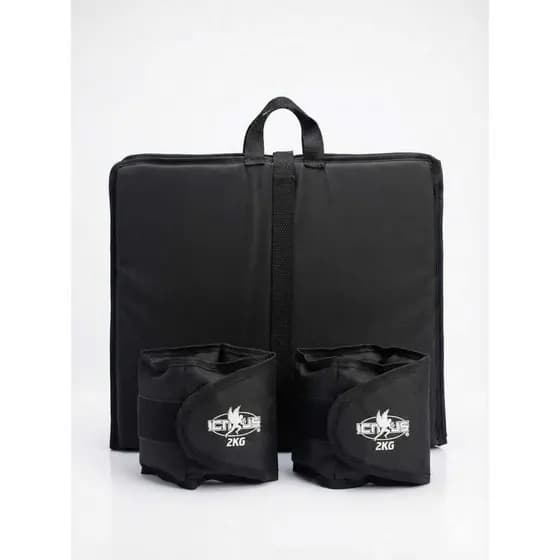 Kit treino em Casa Colchonete Dobravel + Par de Tornozeleira Caneleira de Peso 1kg 2kg 3kg 4kg 5kg