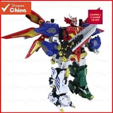 G4 5 em 1 Figura de Ação Dinozord Brinquedos de Transformação Robô Power Ranger Megazord ZKPC