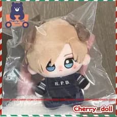 Boneco de Pelúcia Leon S Kennedy de 10cm com Ventilador de Orelha, Brinquedo Colecionável Resident Evil, Chaveiro, Pinge