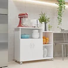 Armário Cozinha Fruteira Multiuso Cozinha com Tampo para Microondas e Galão de Àgua