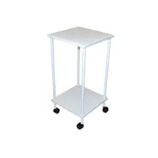 Mesa Auxiliar 2 Prateleiras Com Rodízio Esmaltada 40cm