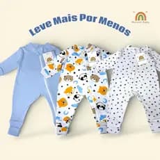 KIT 3 MACACÃO ESTAMPADO MENINO LINDO 100% ALGODÃO
