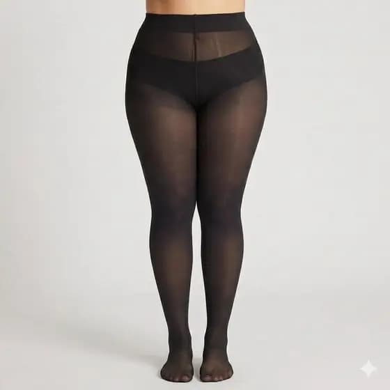Meia Fina Plus Size, Meia Calça Longa Translúcida de Alta Elásticidade, Efeito Segunda Pele, Antideslizante e Versátil