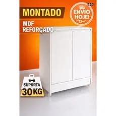 Dispensa Nicho Aparador com 2 Portas e Divisória em MDF – Envio Montado– 90x60x20