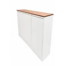 Nicho Aparador Com 3 Portas Em Mdf Com Divisória rodinhas em gel tamponamento freijó